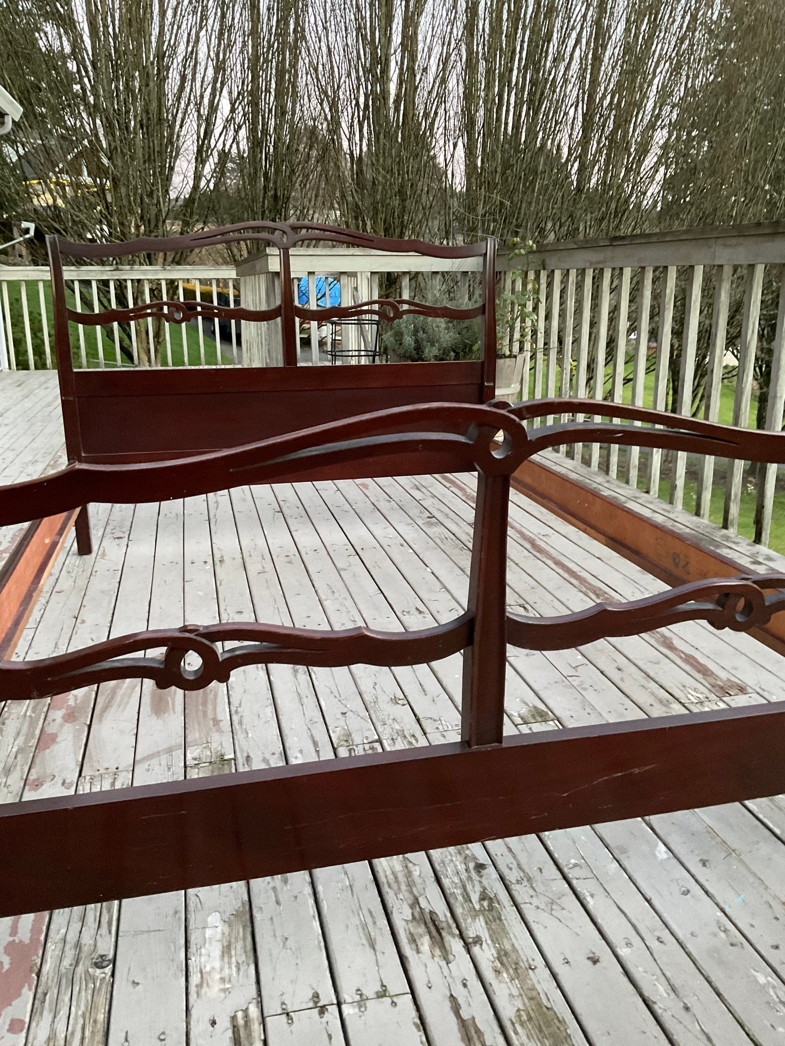 Vintage Mid Century Modern Full Size Bed Frame Etsy