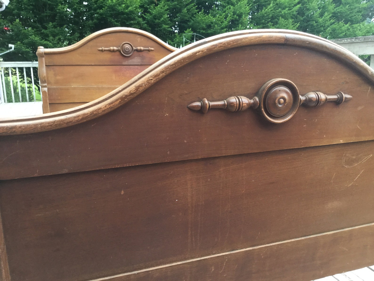 Antique Twin Size Sleigh Bed From Late 1800's Etsy