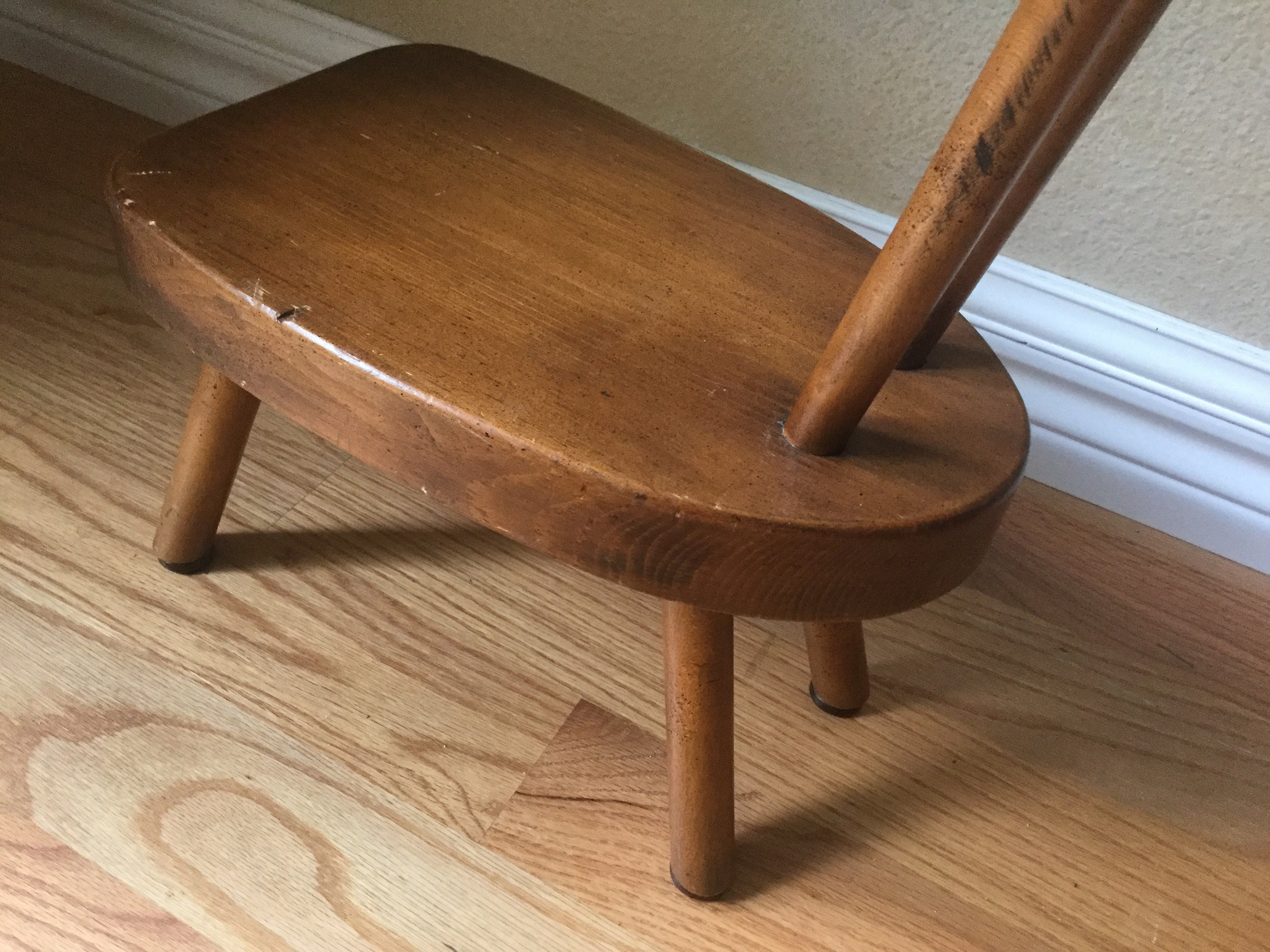 Signed Vintage Mid-century Modern Fireside Chair / Fireside Stool ...