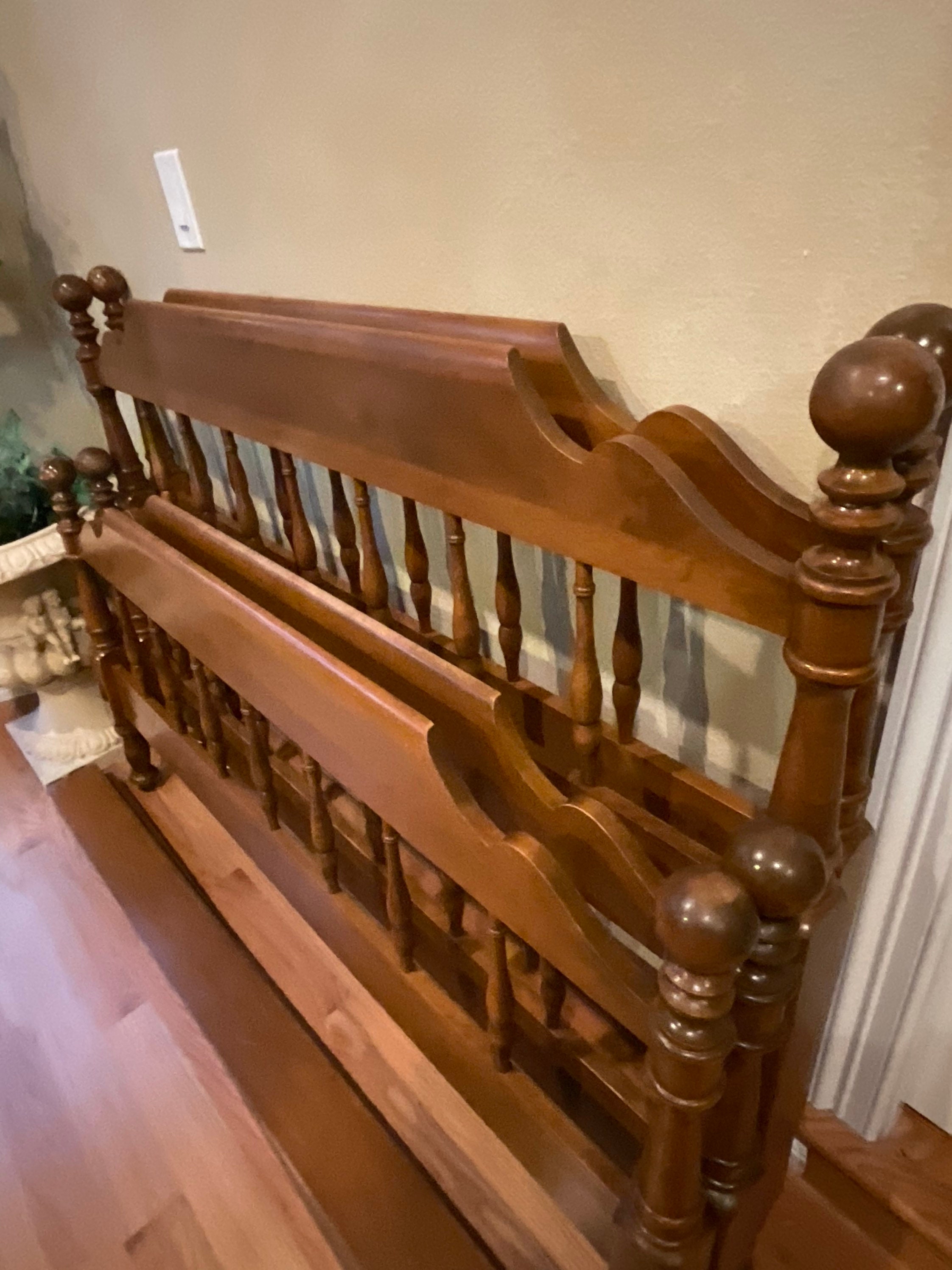 Pair of Vintage Maple Spindle. Spool Full Size Bed Frames. Farmhouse Standard Full Size Beds Etsy