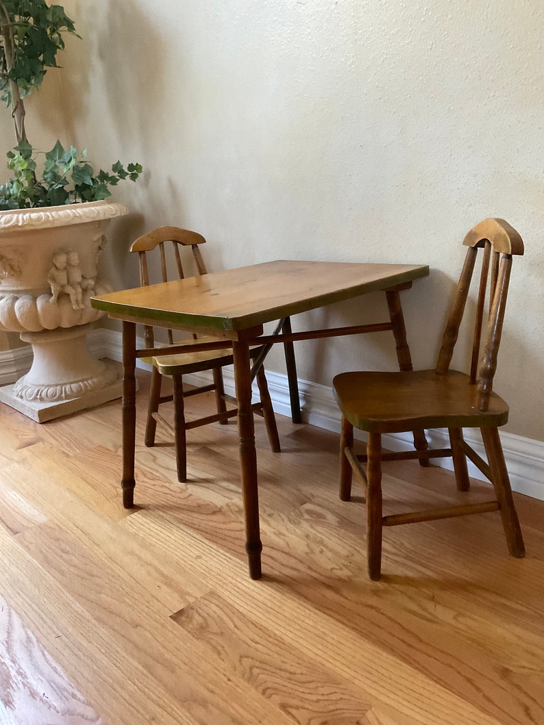 Antique Farmhouse Kids Table and Chair Set. Play Table and Etsy