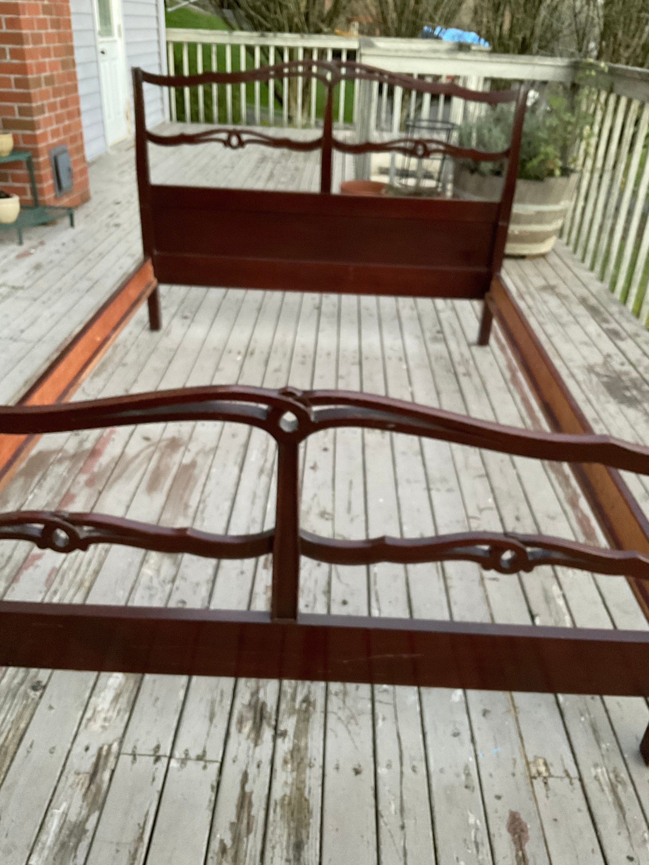 Vintage Mid Century Modern Full Size Bed Frame Etsy