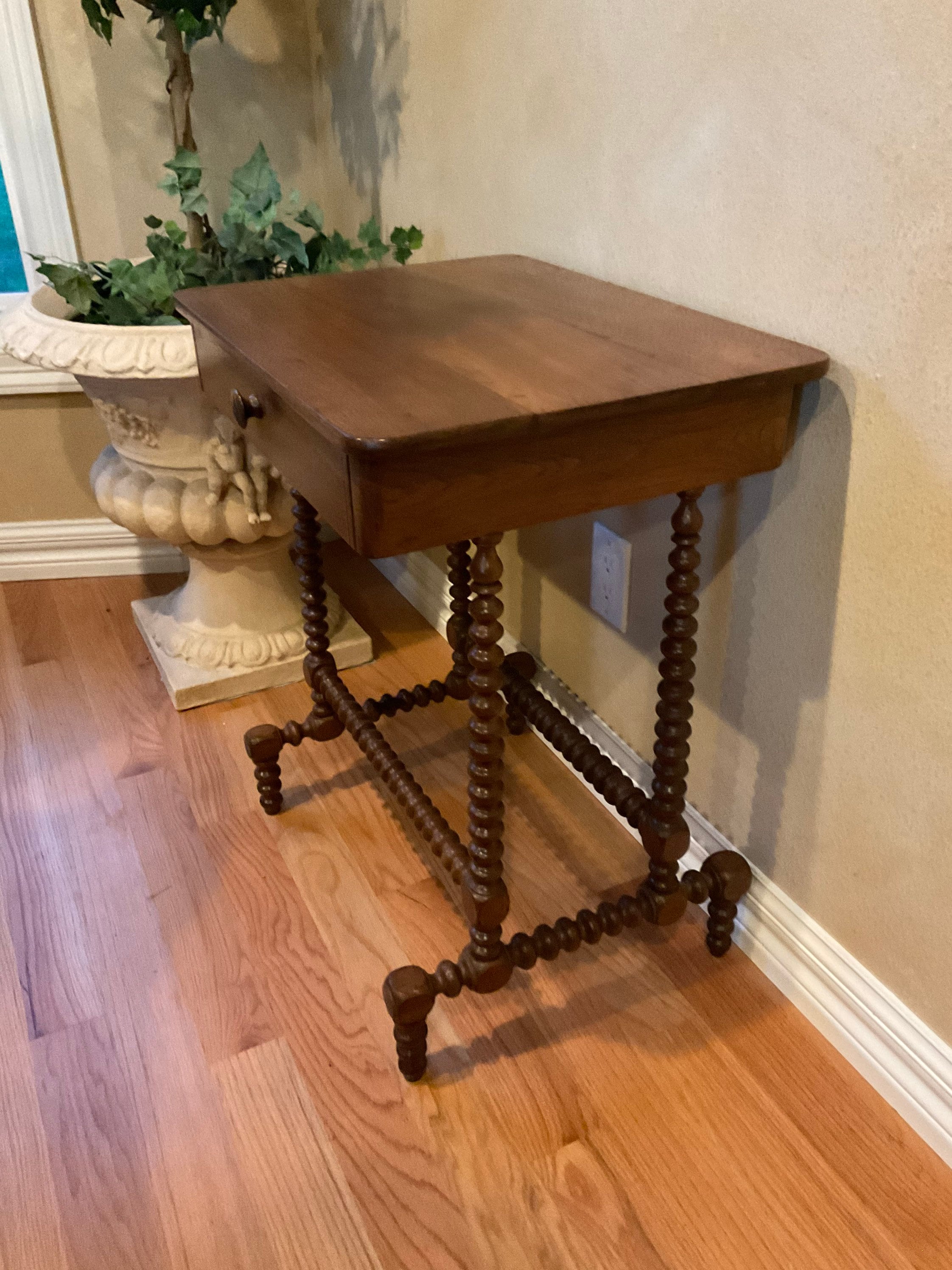 Antique Jenny Lind Spindle Spool Side Table. - Etsy