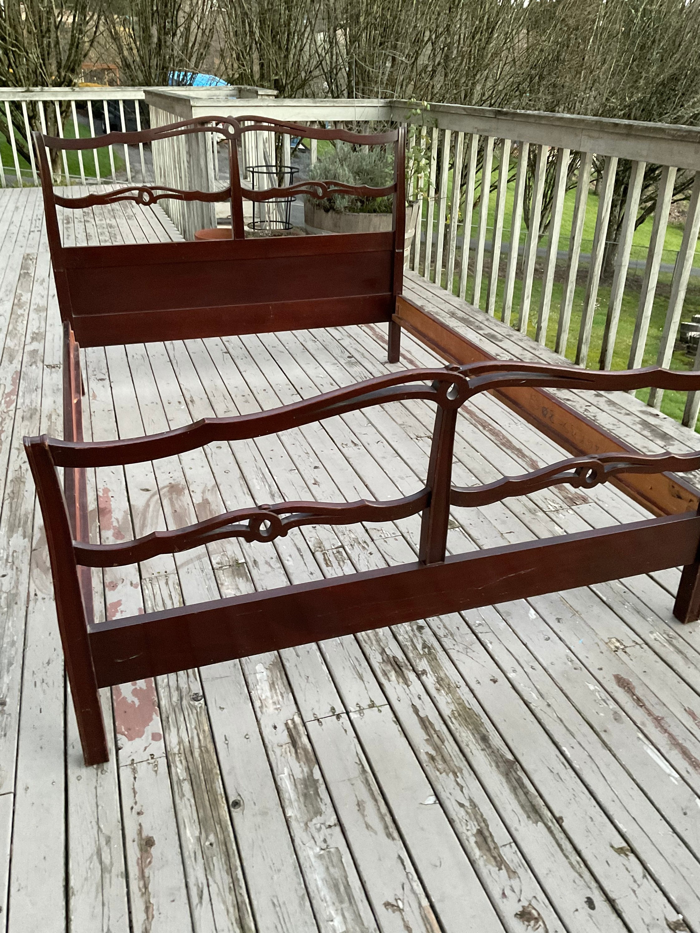 Vintage Mid Century Modern Full Size Bed Frame Etsy