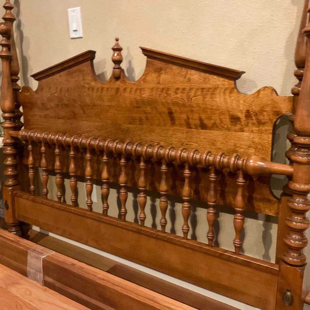 Vintage Spindle Spool Full Size Extra Long Bed Frame. Vintage Etsy