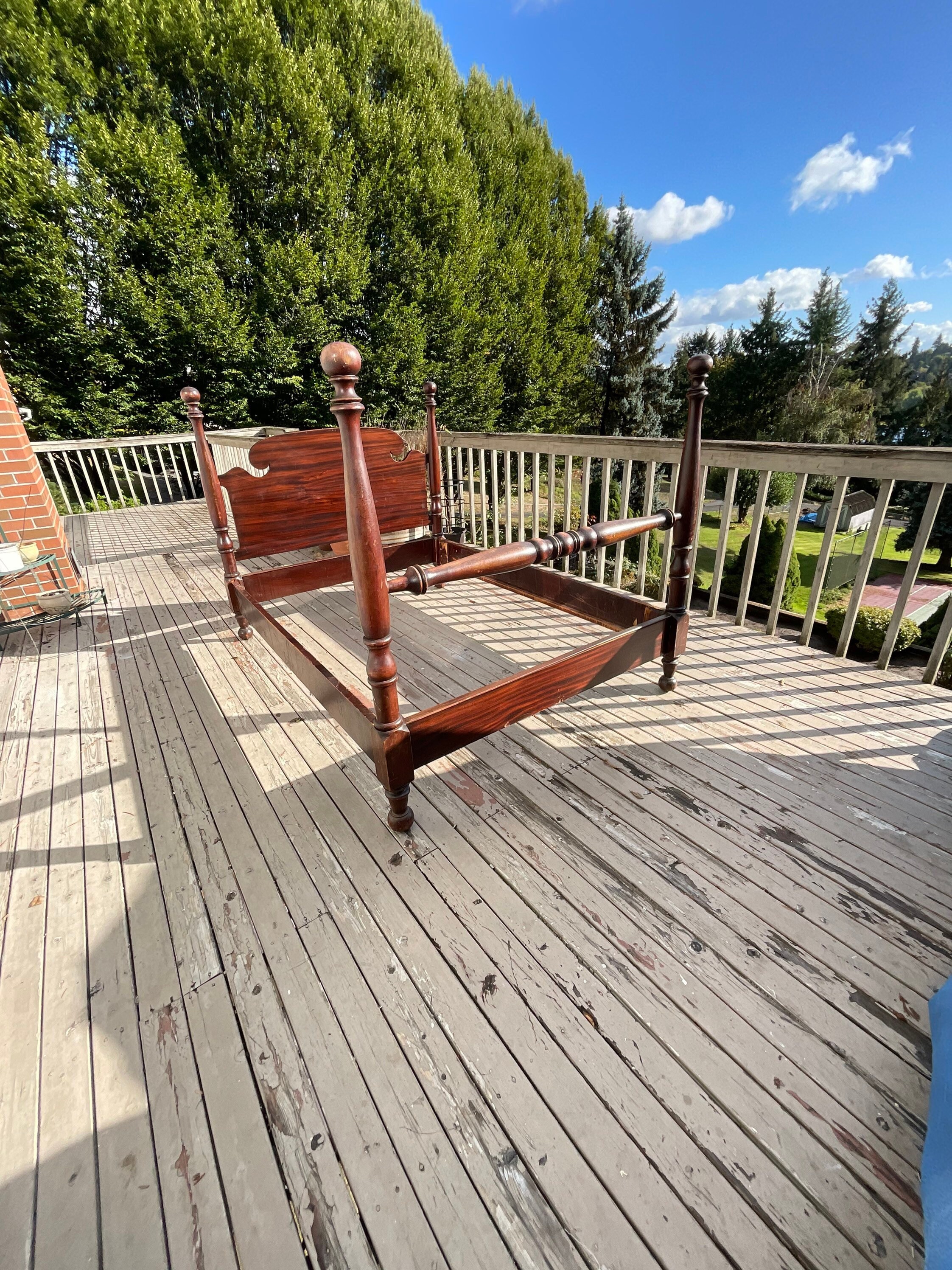 Colonial Four Poster Bed Frame.antique Four Poster Bed Frame. Colonial