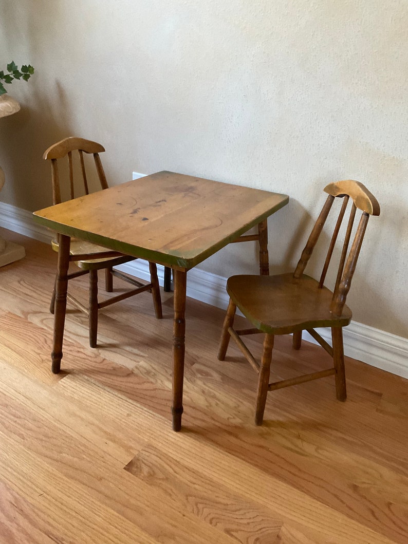 Antique Farmhouse Kids Table and Chair Set. Play Table and Etsy