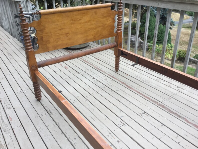 Antique 1800s Heirloom Bobbin Spindle Bed Rope Bed 3/4 Size Etsy