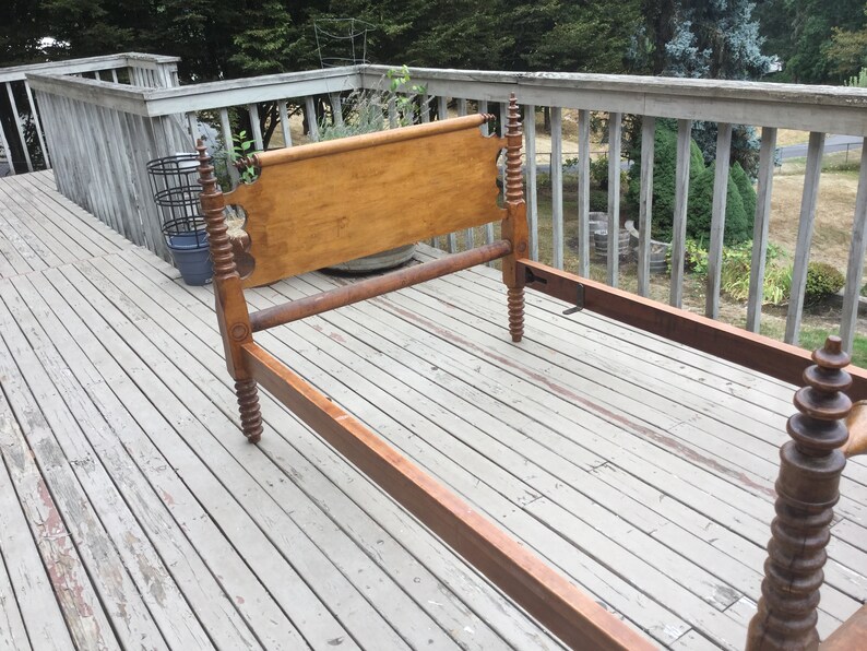 Antique 1800s Heirloom Bobbin Spindle Bed Rope Bed 3/4 Size Etsy