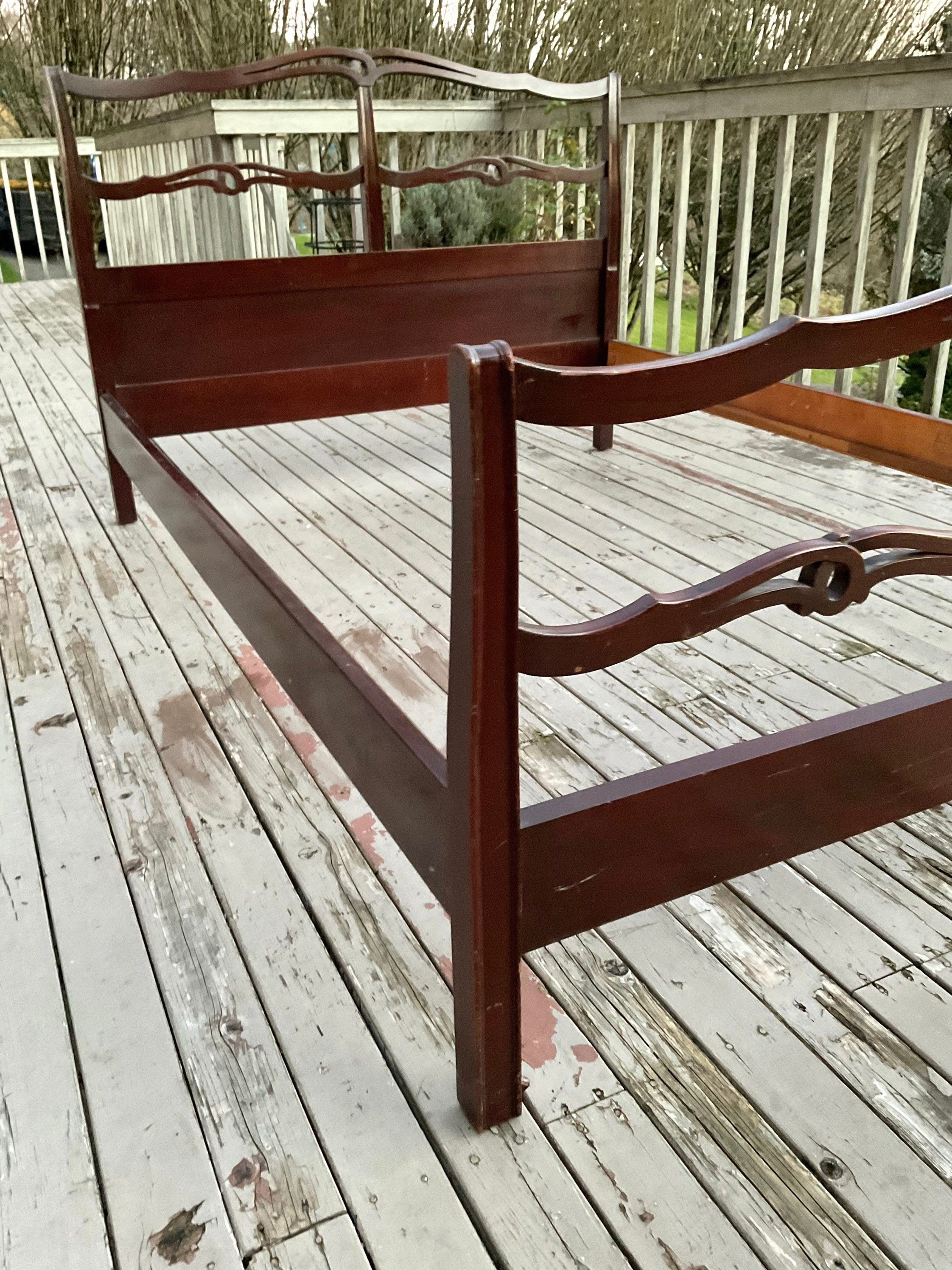 Vintage Mid Century Modern Full Size Bed Frame Etsy