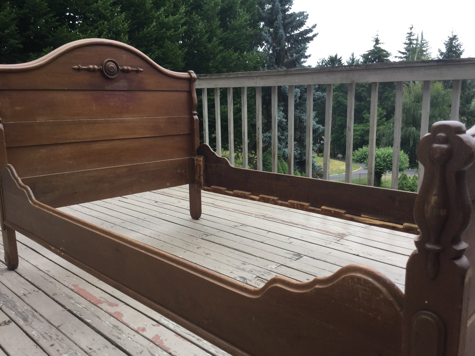 Antique Twin Size Sleigh Bed From Late 1800's Etsy