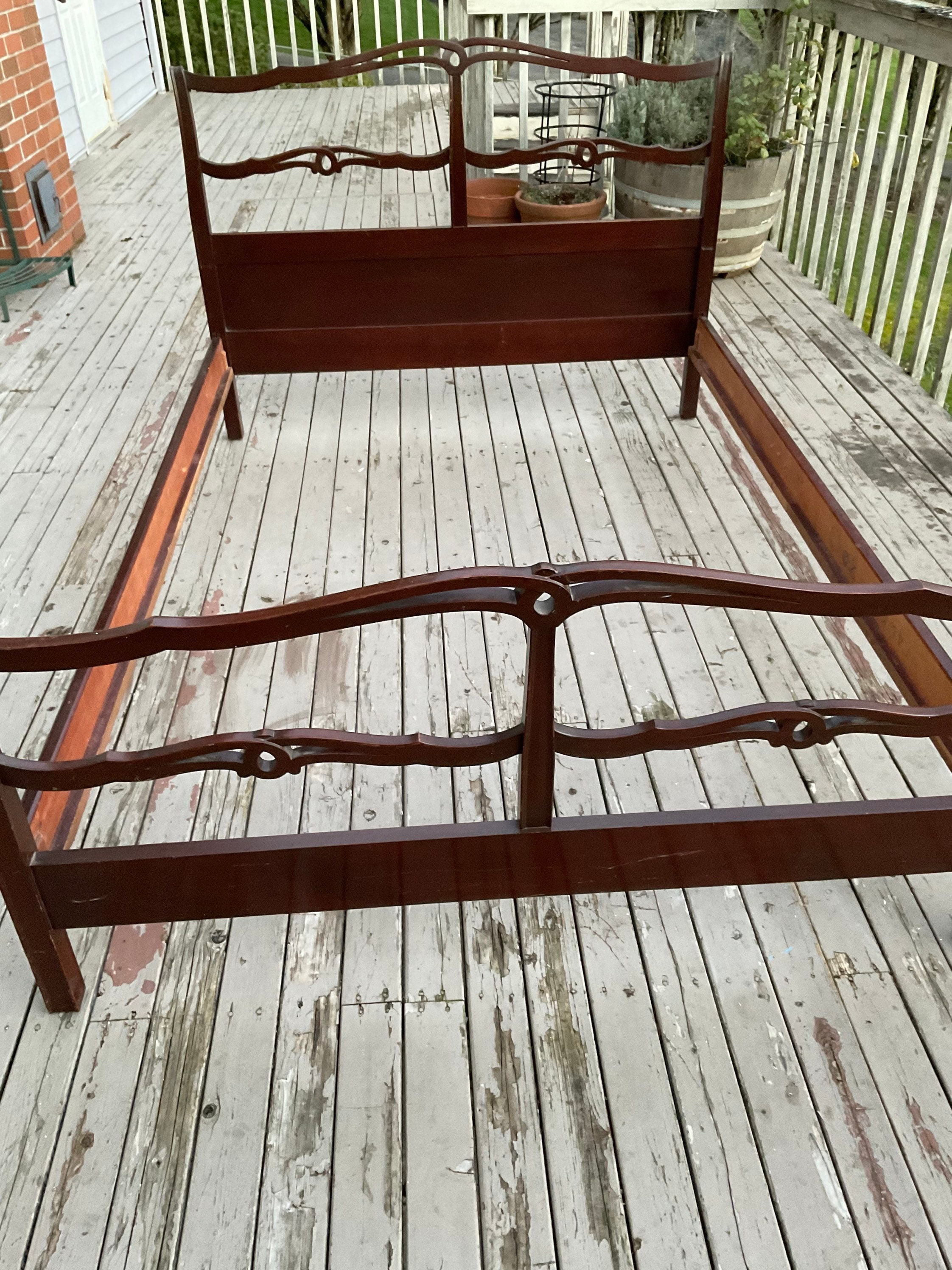 Vintage Mid Century Modern Full Size Bed Frame Etsy