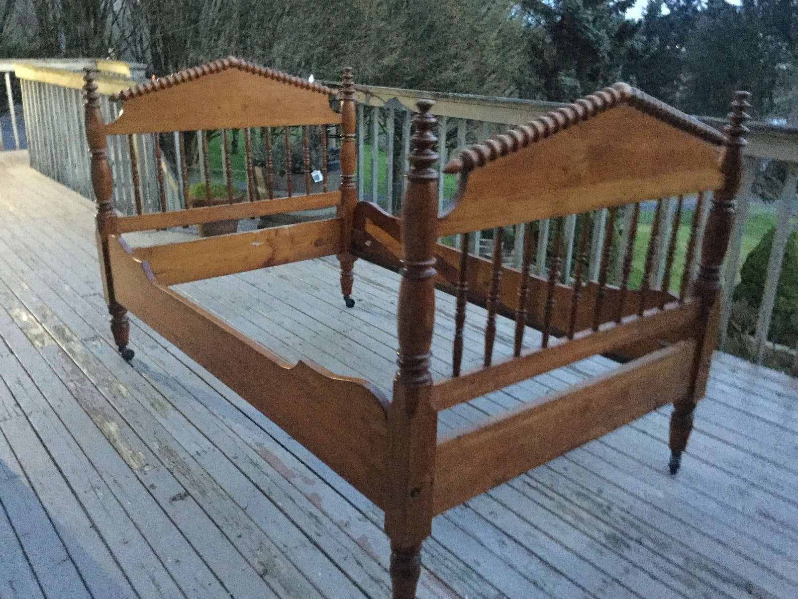 Antique Maple Spindle Spool Day Bed Etsy