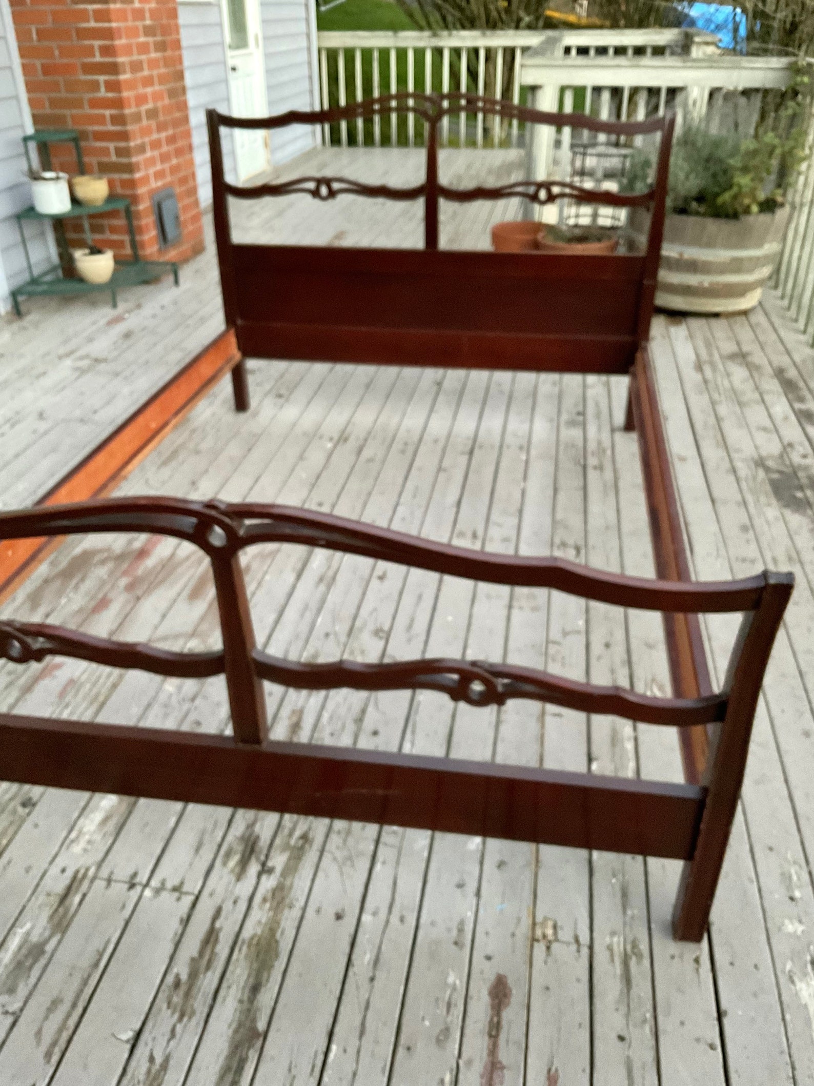Vintage Mid Century Modern Full Size Bed Frame Etsy