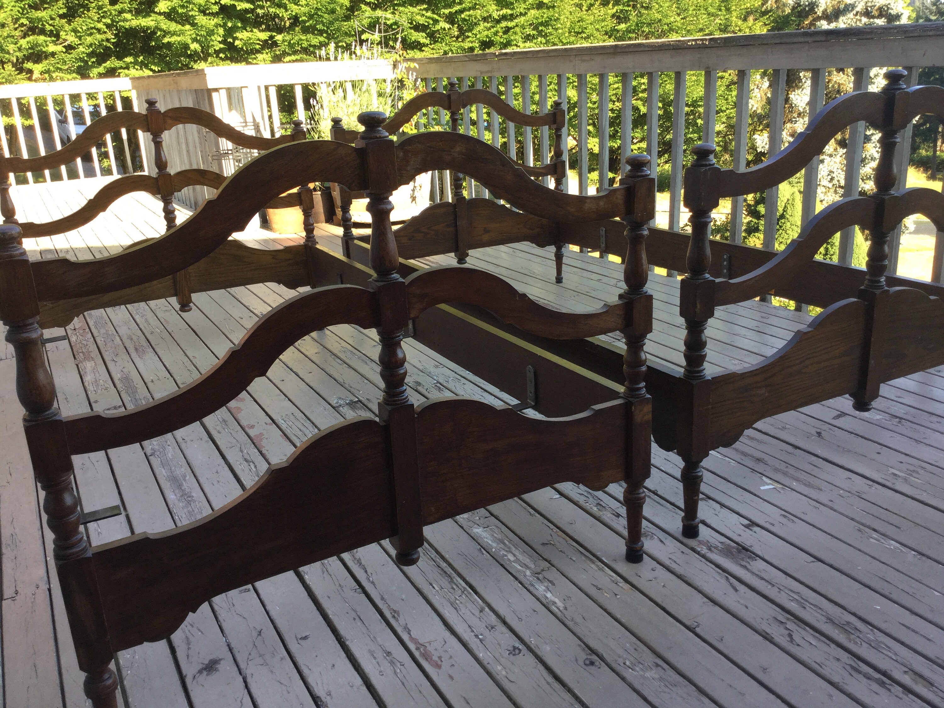 Pair of Antique French Twin Size Spindle Spool Daybeds Etsy