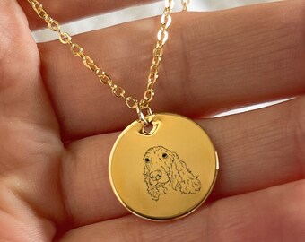 Remembrance Jewelry, Dog Memorial Necklace Jewelry for Dogs, Dog Remembrance Necklace, Cocker Spaniel Necklace Dog Mom Gift