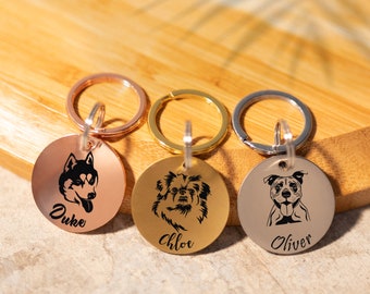 Personalised Monogram Collar Tags For Pets - Custom Single Or Double Sided Collar Charms For Dogs | Available In 30 Different Designs