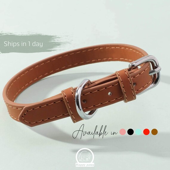 Pu leather dog collar discount