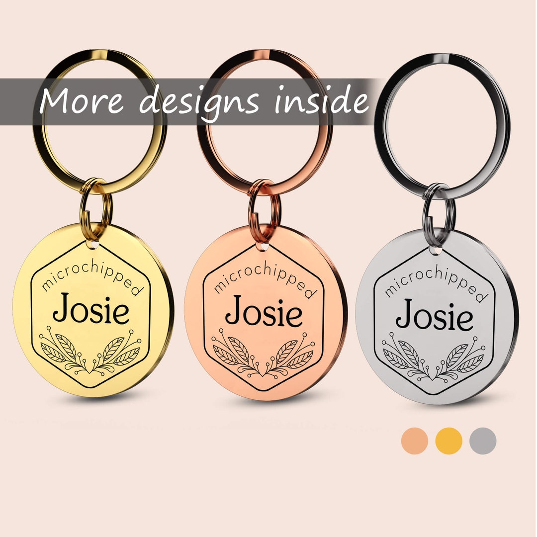 Personalized Pet Collar ID Tag Engraved Dog Tag Pet Adoption Etsy