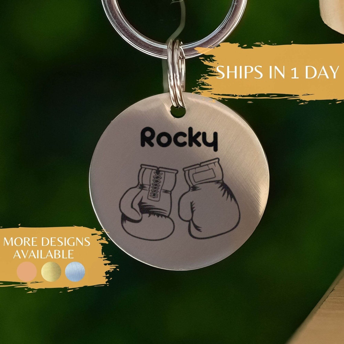 Boxing Glove Dog Tags Personalized Pet Tag for Dogs Pet Etsy