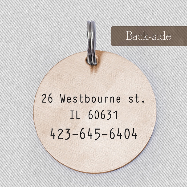 Handmade Engraved Dog Tag Personalized Pet Id Tag