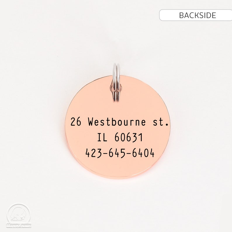 Custom Small Pet Collar Tag Engraved Cat and Dog Tag Stamped Etsy