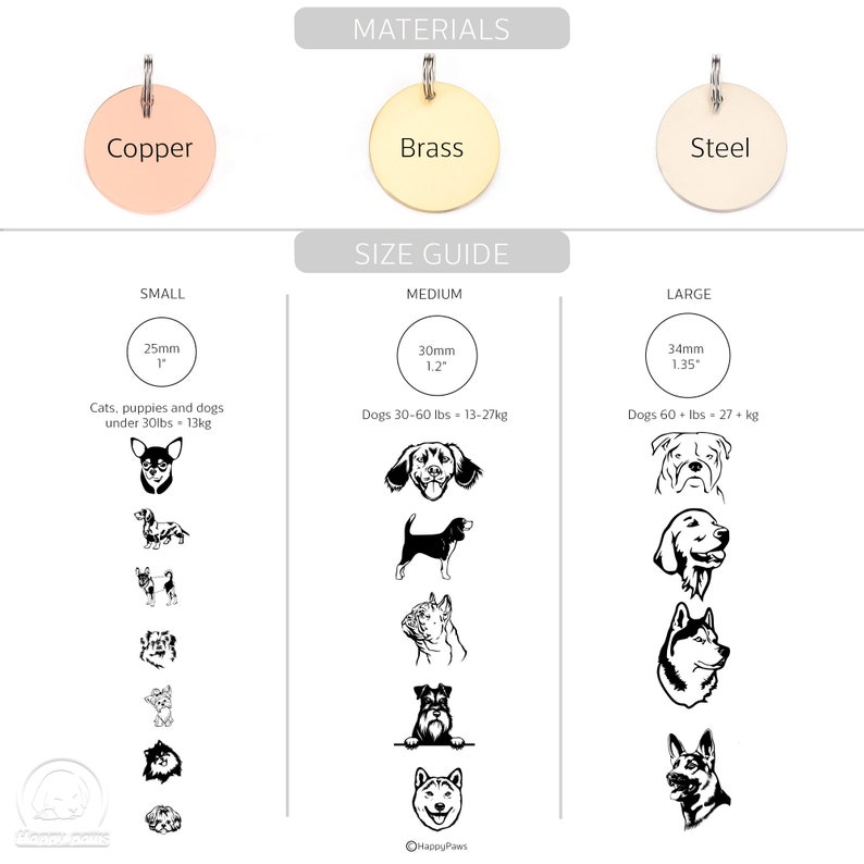 Custom Small Pet Collar Tag Engraved Cat and Dog Tag Stamped Etsy