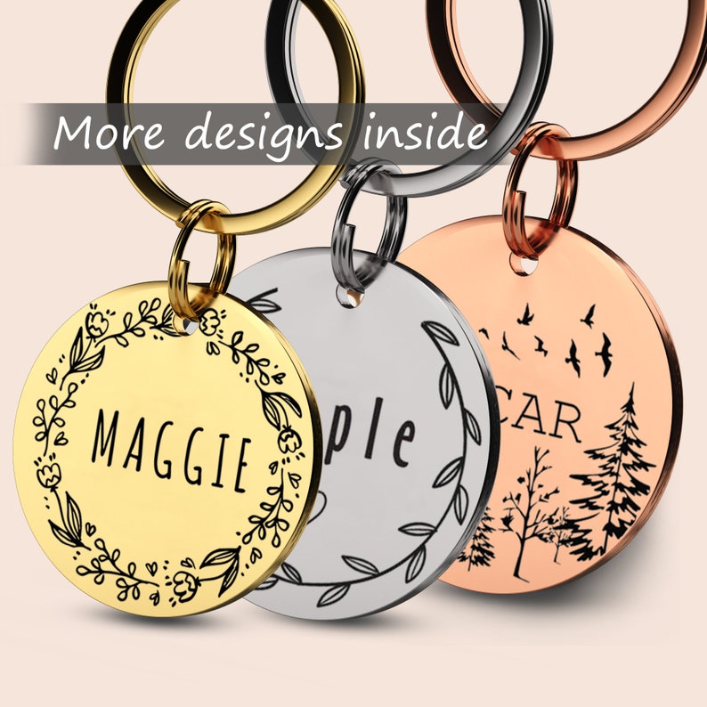 Personalized Dog Tag, Dog Tag for Collar, Dog Name Tag, Dog ID Tag, Pet Tag, Cat ID Tag, Monogram Pet ID Tag 