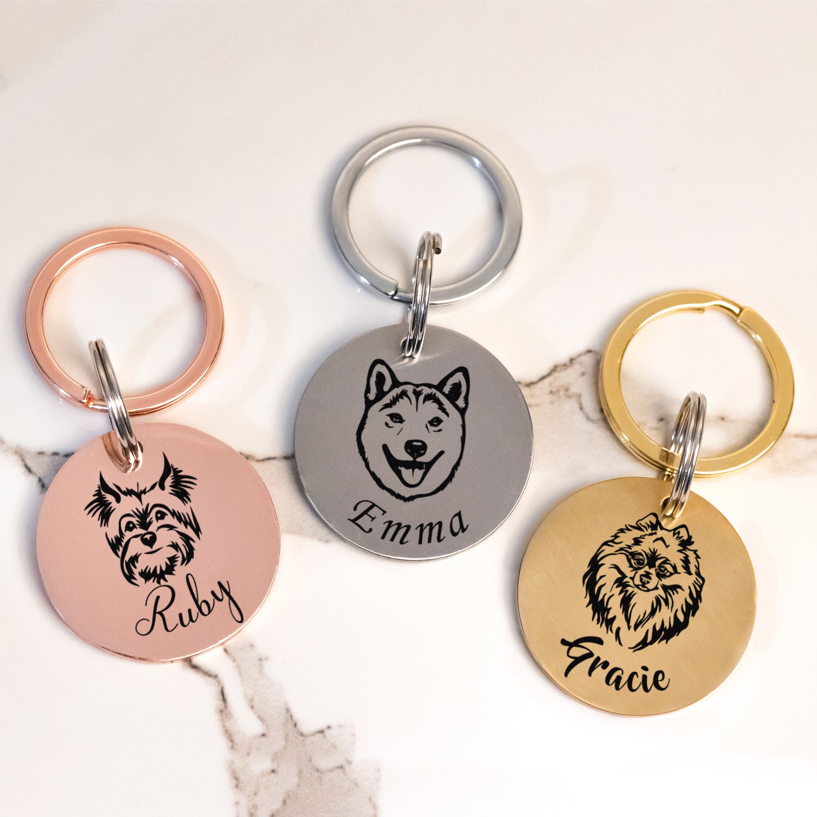 Beagle Husky Dackel Labrador Welpe Hund Gravur Namensanhänger Etsy