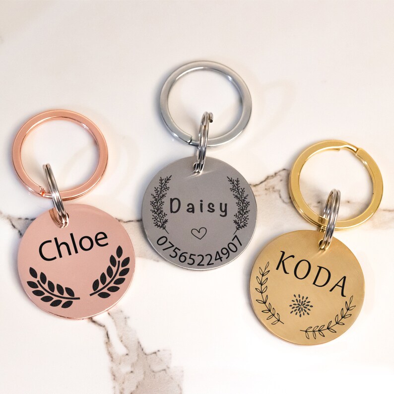 Custom Small Pet Collar Tag Engraved Cat and Dog Tag Stamped Etsy