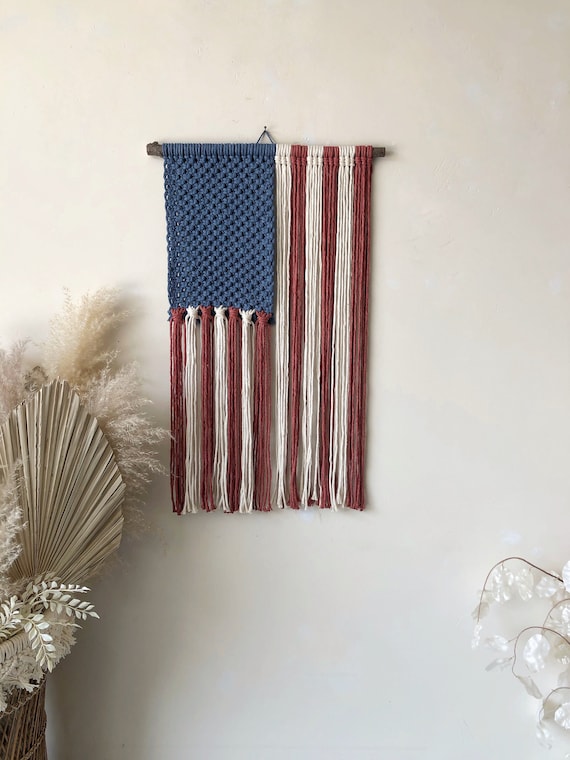 American Flag Macrame