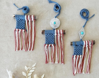 American Flag ornament/car charm
