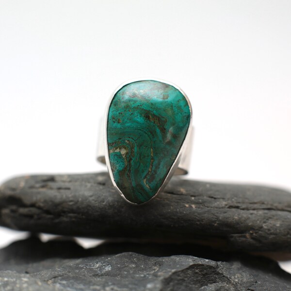 Swedish Silver and Malachite Ring