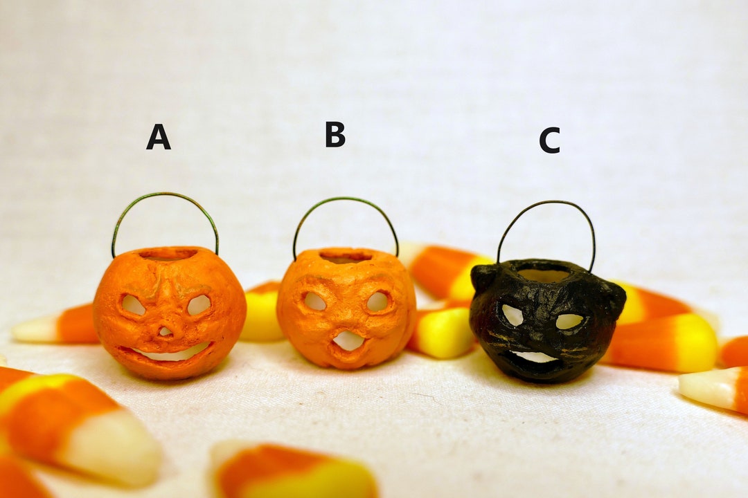 112 Scale Dollhouse Vintage Paper Mache Halloween Lanterns Etsy