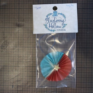 1:12 Scale Dollhouse Independence Day Party Fan