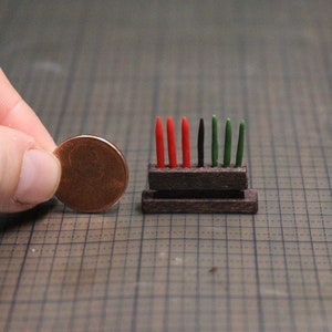 1:12 Scale Dollhouse Kwanzaa Kinara Candleholder