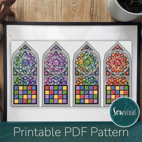 PATTERN PDF Sagrada / Boardgame / Cross Stitch PDF Pattern