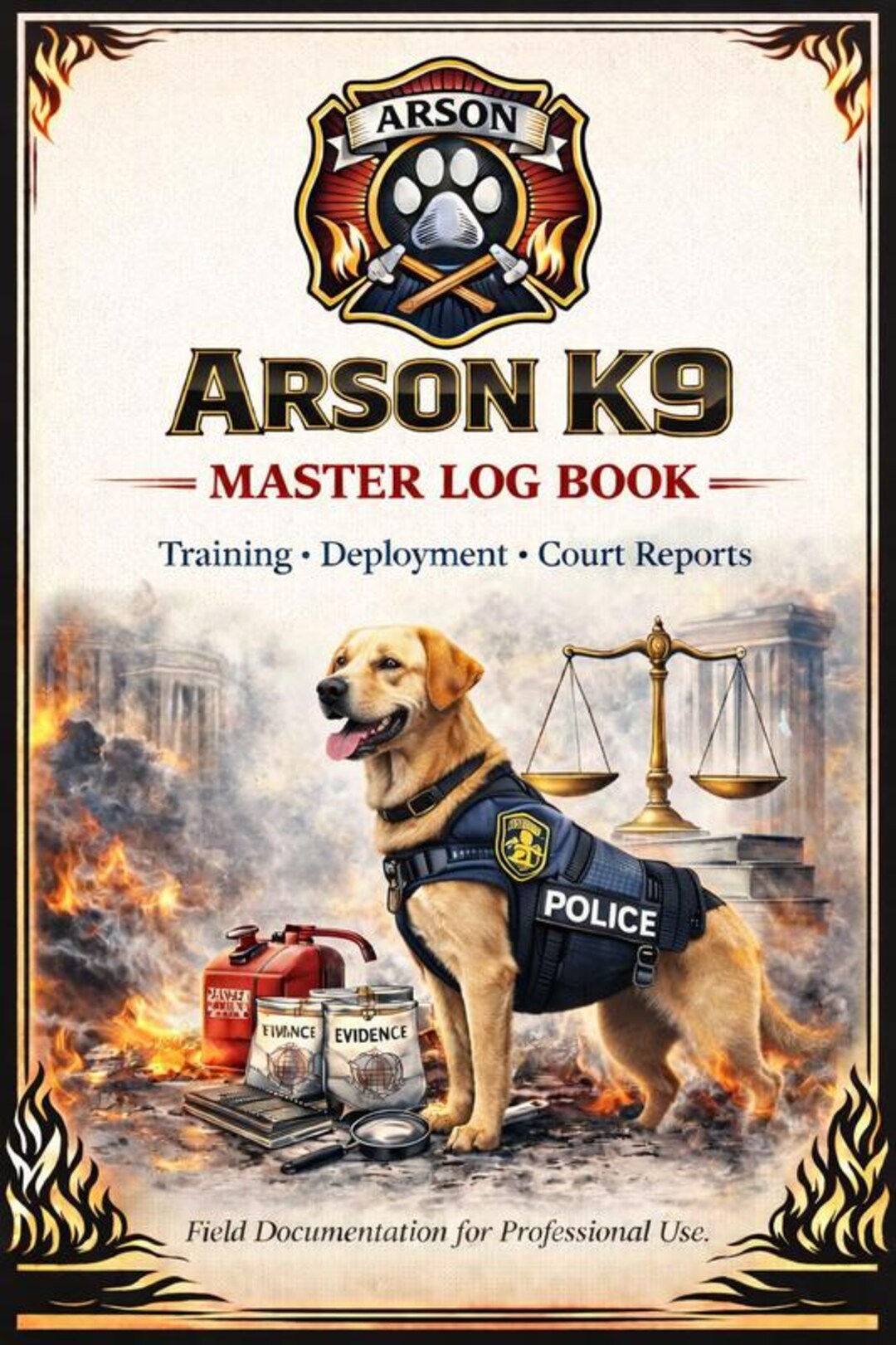 K9 Log Master Arson K9 Log Book | Complete Accelerant Detection K9 Record ...