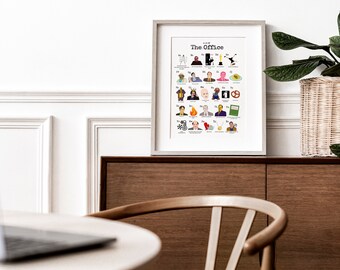 The Office Wall Print, the A-Z of the Office, Michael Scott