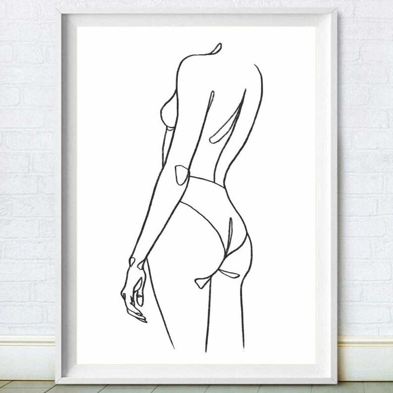 Underwear Line Drawing Print | Etsy