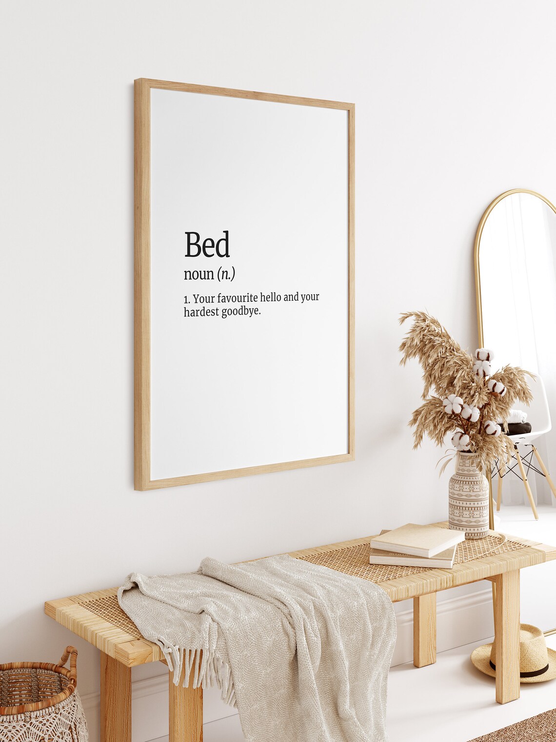 Bed Definition Print Etsy