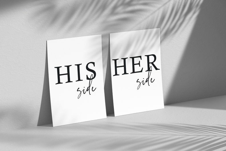 His Side Her Side Print Set Etsy