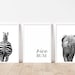 Zebra, Elephant, Nice Bum Bathroom Print Set of 3, Bathroom Prints, Bathroom Wall Art, Bathroom Decor, Housewarming Gift, Monochrome Prints 