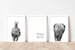 Zebra, Elephant, Nice Bum Bathroom Print Set of 3, Bathroom Prints, Bathroom Wall Art, Bathroom Decor, Housewarming Gift, Monochrome Prints 