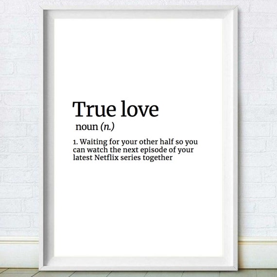 True Love Definition Print -  Israel