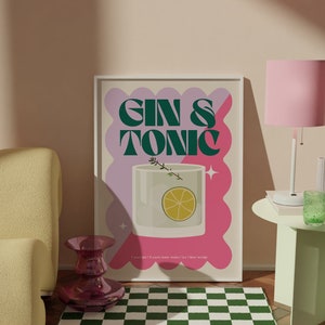 Gin & Tonic Cocktail Print