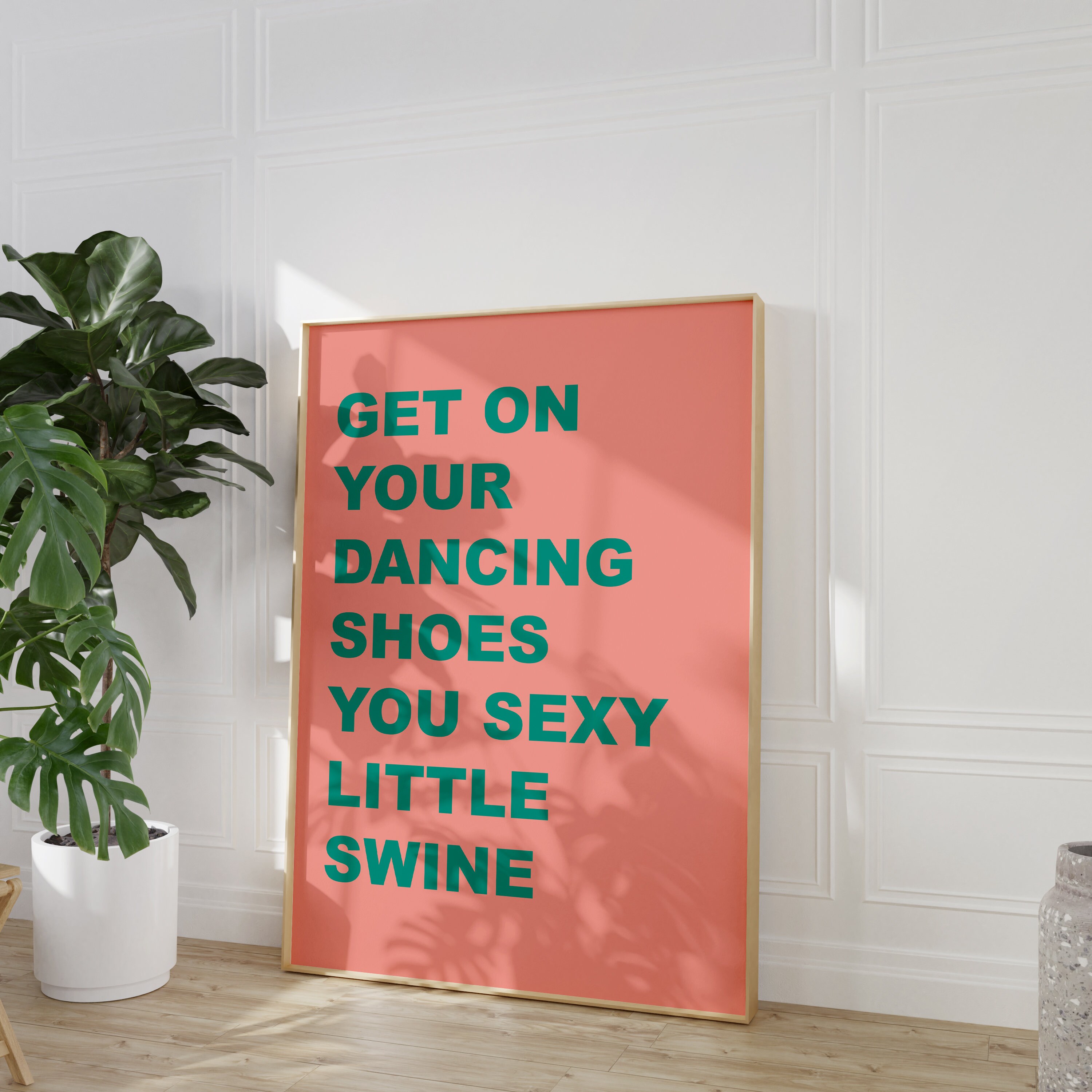 Dancing Shoes Arctic Monkeys Print Pink and Green Lyric Etsy