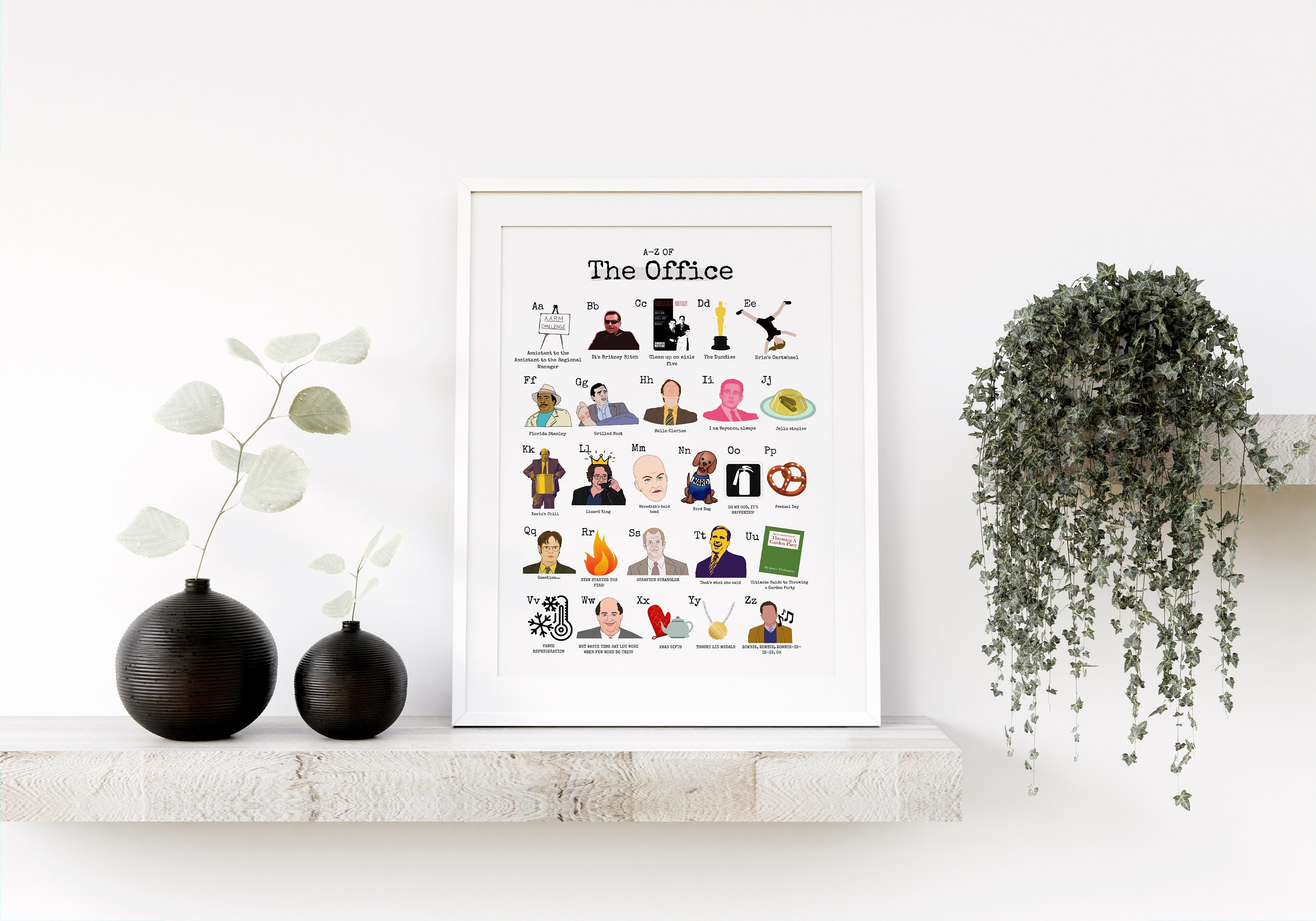 The Office Wall Print, the A-Z of the Office, Michael Scott