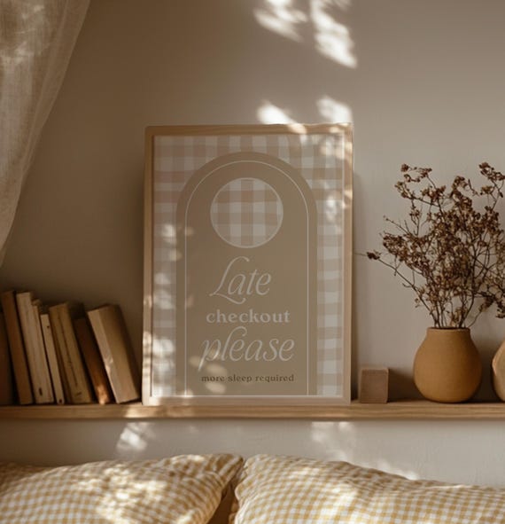 Late Checkout Bedroom Print, Abstract Print, Colourful Poster, Bedroom Wall Art, Bold Poster, Late Checkout Wall Art, Bedroom Decor