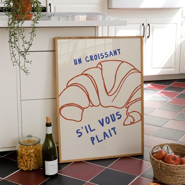 Croissant Kitchen Print